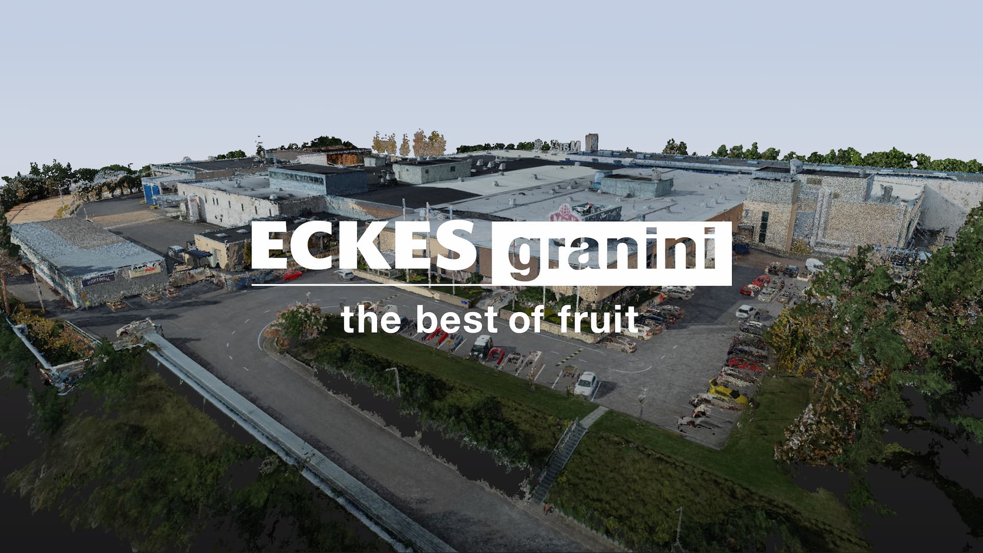 Eckes-Granini logo on top of a outdoot point cloud